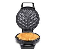alpina Waffle Maker - Heart-Shaped - Non-Stick Coating - 5 Waffles - 1000 W - Black