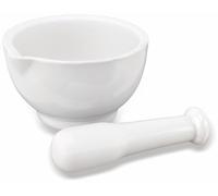 Alpina White Porcelain 11cm Pestle and Mortar Hand Grinder Crusher
