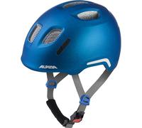 ALPINA XIMO 2 Flash - Lightweight and safe bike helmet for children with integrated LEDs - blue matt - 49-54