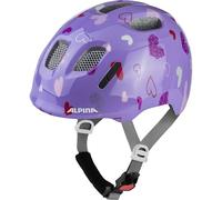 ALPINA XIMO 2 - Lightweight and safe bike helmet for children with optional LED - purple hearts gloss - 45-49