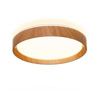 Alpinaluz LED Ceiling Light 30 W Diameter 40 cm CCT Light 3000 K 4000 K 6000 K Modern Design Durable Polycarbonate Housing with Wood Effect Finish for Living Room, Bedroom or Dining Room