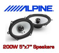ALPINE 200W 2-WAY 5"x7" 5x7 SXE CAR DOOR DECK SHELF SPEAKERS NEW
