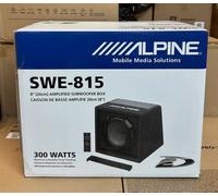 ALPINE SWE-815 8" 20cm 150w AMPLIFIED SUBWOOFER BASS BOX INCLUDING WIRED REMOTE