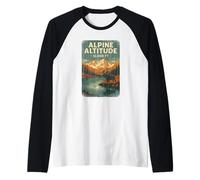 Alpine Altitude Shirt Moose Lake Mountain 12000 Foot Colo Raglan Baseball Tee