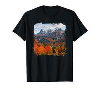 Alpine Autumn Valley Mountain Peaks Scenic Landscape T-Shirt
