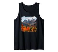 Alpine Autumn Valley Mountain Peaks Scenic Landscape Tank Top