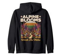 Alpine Blooms Worth The Miles Hiking Nature Zip Hoodie
