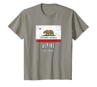 Alpine - California | Cali City Souvenir - CA Flag - T-Shirt, Youth, Slate Grey, Small