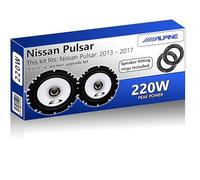 Alpine car speakers 6.5" 17cm for Pulsar Front Doors + Adaptor rings 220W