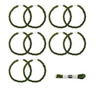 Alpine Choice 5 Elastic Trouser Twists - Green Military Boot Twists for Men's Army Trousers, Cadet Uniforms, and More. 5 Pairs of Green Twisters in Size 20 UK Wide