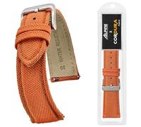 Alpine Cordura Fabric 16mm Watch Band - Quick Release Replacement Straps - Water Resistant Back Lining Leather Straps- Watch Bands for Women & Men - Compatible with Regular & Smart Watch Bands(Orange)