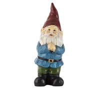 Alpine Corporation Gnome Statuary, Resin Artificial Stone, Multicolor, 5" L x 5" W x 12" H