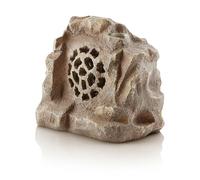 Alpine Corporation Waterproof Bluetooth Solar-Powered Outdoor Wireless Rock Speaker, Brown