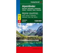Alpine Countries Road Map 1:500,000 scale : Austria - Germany - Liechtenstein - Switzerland - France - Italy - Slovenia