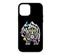 Alpine Cow Mountain Chalet Folk Art Case for iPhone 12 mini