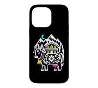 Alpine Cow Mountain Chalet Folk Art Case for iPhone 14 Pro Max
