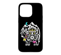 Alpine Cow Mountain Chalet Folk Art Case for iPhone 15 Pro Max