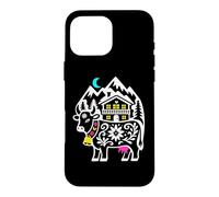 Alpine Cow Mountain Chalet Folk Art Case for iPhone 16 Pro Max