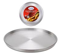 Alpine Cuisine Aluminum Round Baklava Tray 14.5-inch - Bakeware Pizza Cooking Pan for Oven - Durable Round Pizza Tray For Pie Cookie - Healthy & Heavy Duty, Rust Free & Dishwasher Safe