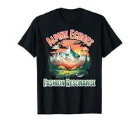 Alpine Echoes Sunrise Style Resonance Mountain Serenity T-Shirt