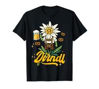 Alpine Edelweiss Dirndl Beer Hiking Forest Mountain T-Shirt