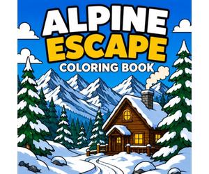 Alpine Escape Coloring Book: Bold and Easy Large Print Mountain Nature Scenes: Relaxing Cozy Winter Designs for Adults, Seniors, and Low Vision Stress ... and Easy Nature Landscapes Coloring Book)