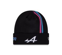 Alpine F1, Official Merchandise, Cuff, Knit, Beanie Hat, Black, Stripe, Team Kit, Driver Edition, Pierre Gasly, Youth, Kids, Children