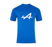Alpine F1 Team Core Essentails Logo T-Shirt, Short Sleeve, Blue (UK, Alpha, XL, Regular, Regular, Blue)