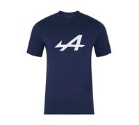 Alpine F1 Team Core Essentails Logo T-Shirt, Short Sleeve, Navy Blue (UK, Alpha, M, Regular, Regular, Navy)