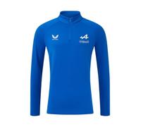 Alpine F1 Team Quarter Zip Midlayer, Official 2025 Collection, Blue, Long Sleeve (UK, Alpha, L, Regular, Regular, Blue)