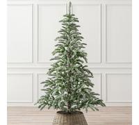 Alpine Fir Artificial Christmas Tree Green Snowy Snow Flocked With Stand 6ft 7ft Christow Multi 7ft
