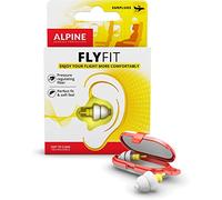 Alpine FlyFit Earplugs for Flying - Prevent Ear Pain & Regulates Air Pressure - Aeroplane Travel Essentials - Comfortable & Reusable with Ultra Soft Filter for Flight - Holiday Essentials - 17 dB