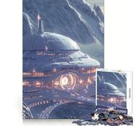 Alpine Galactic Outpost 1000 Piece Jigsaw Puzzle for Adults Logical Think Soft Distraction Seamless Lock Festive Present (50x75cm)