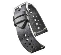 ALPINE Genuine Vintage Leather 20mm Watch Band - Replacement Watch Bands for Women & Men - Watch Strap with Quick Release Stainless Steel buckle - Compatible with Regular & Smart Watch Bands(Black
