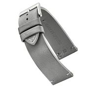 ALPINE Genuine vintage leather watch strap with quick release spring bars - watch band colors Black, Bown, Tan - 18, 20, 22, 24 mm (24MM, GREY)