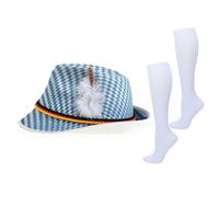 Alpine Hat | with Socks Funny Comfortable Headwear - Funny Fedora Hat German Costume - for Celebration Festival Parade Dance Performance Stage Women Men Adults Kids Teen