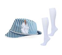 Alpine Hat, with Socks Funny Comfortable Headwear, German Top Hat Holiday Decor, for Adults Teen Celebration Party Parade Dance Performance Cosplay Stage Festival