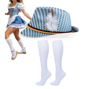 Alpine Hat - with Socks Funny Comfortable Headwear | German Top Hat Holiday Decor - for Celebration Festival Parade Dance Performance Stage Women Men Adults Kids Teen