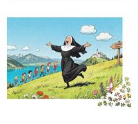 Alpine Hilltop Sing-Along Wooden Jigsaw Puzzle Waterproof 1000 Piece Puzzles for Adults Fun Educational Games