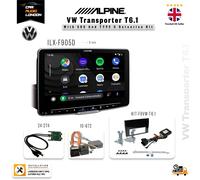 Alpine iLX-F905D Halo9 VW T6.1 Stereo Kit BT DAB+ CarPlay Android Auto USB SOS