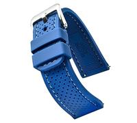 ALPINE INTERNATIONAL Soft flexibley Sporty Silicone Waterproof Watch Band with quick release - Soft Rubber Watch Strap -Baby Blue - 26MM