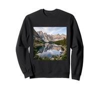 Alpine Lake Mountain Reflection Valley Landscape Photography Sweatshirt