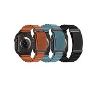 Alpine Loop Compatible With Apple Watch Ultra 3/Ultra 2/Ultra, 49mm 46mm 45mm 44mm 42mm 41mm 40mm 38mm Alpine Nylon Watch Band for iWatch Ultra/SE 3/SE 2/SE Series 11 10 9 8 7 6 5 4 3 2 1 (3P-Black+