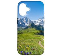 Alpine Meadow Mountain Path Valley Landscape Photography Case for iPhone 16