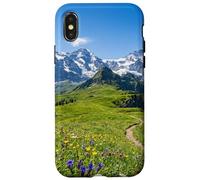 Alpine Meadow Mountain Path Valley Landscape Photography Case for iPhone X/XS