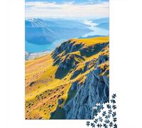 Alpine Meadow River 1000 Piece Thick Cardboard Jigsaw River Stream Puzzle for Beginner Puzzlers Concentration Training Puzzle Party 38x26cm/1000pcs