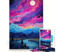 Alpine Meadow Stream Jigsaw Puzzles1000 Pieces Cognitive Train Fun Flawless Interlocking Pieces Birthday Gift Brain Teaser Toy (50x75cm)