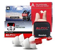 Alpine MotoSafe Race Motorcycle Earplugs - Prevent Hearing Damage While Motorcycling & Traffic Still Audible - Comfortable Hypoallergenic Motorbike Earplugs - Reusable, 1 Pair