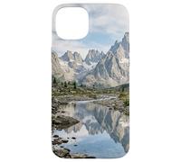 Alpine Mountain Lake Reflection Jagged Peaks Scenic Case for iPhone 15 Plus
