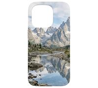 Alpine Mountain Lake Reflection Jagged Peaks Scenic Case for iPhone 15 Pro